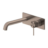 Mecca Wall Basin Mixer Combination w/ Plate - Brushed Bronze